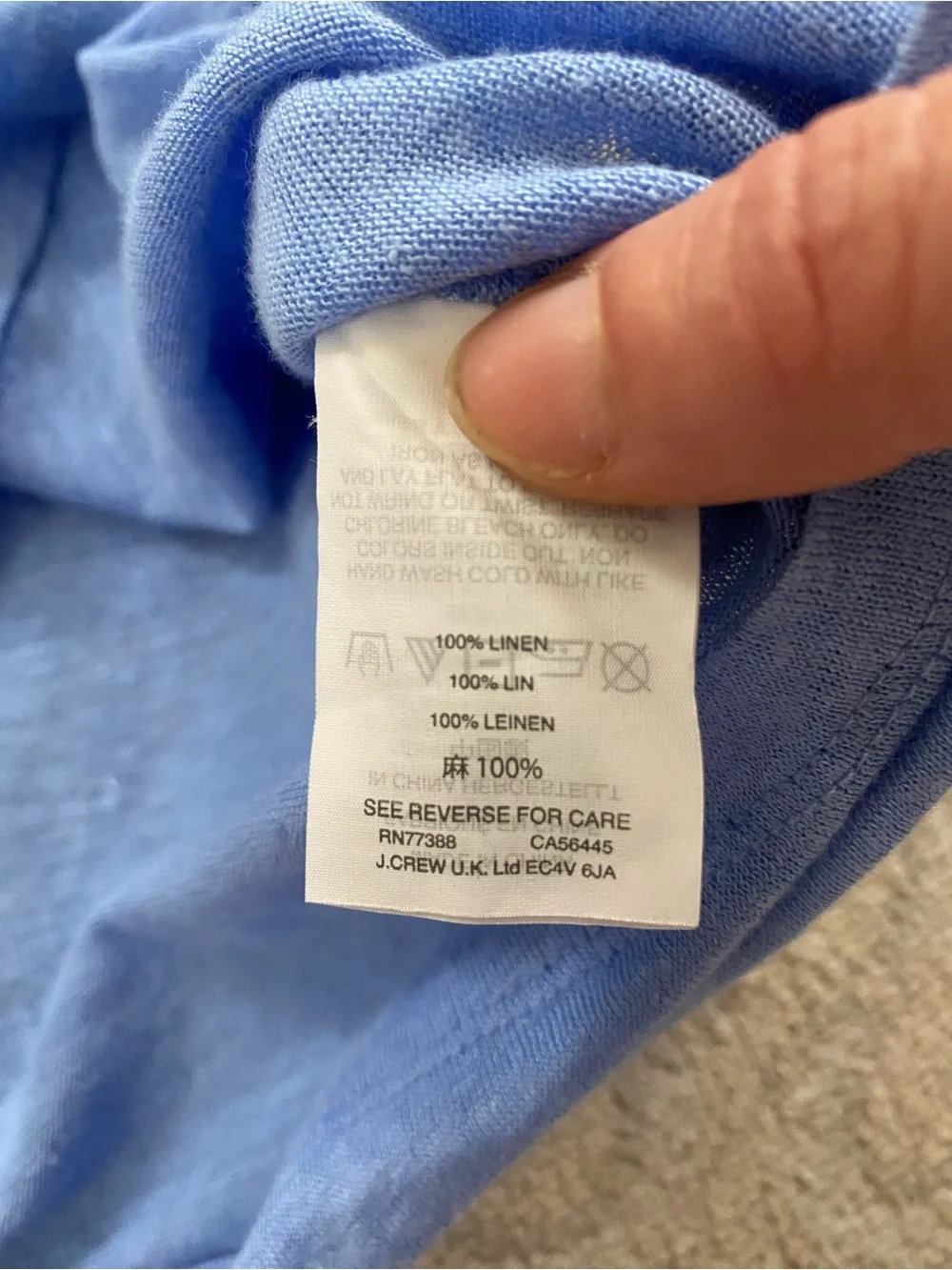 J. Crew Flutter Sleeve 100% Linen T-shirt Small Blue Lightweight Comfy